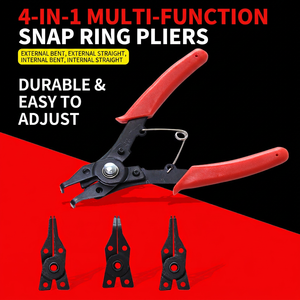 Snap Ring <b>Pliers</b> 1/4 In Jaw Width Internal External Dual Purpose Retaining Ring Tool <b>Set</b> Imperial Measurement - Product Image 2