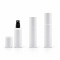 Flacon pulvérisateur PET blanc 100ml 120ml 150ml avec pompe noire, atomiseur à brume fine, vide, avec bouchon complet, emballage cosmétique OEM