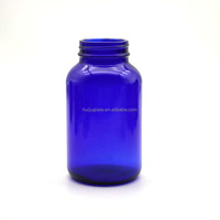 Pot à pilules pharmaceutique en verre transparent de 4oz 120ml Bouteille de médicament en verre à capsule ronde pour supplément sain avec bouchon à vis en métal