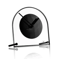 Judaica Bureau de table juif Acrylique de base transparent Lucite Hanukah Brachos Horloge