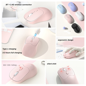 customized logo abs dual mode office optical rechargeable wireless <b>computer</b> wireless <b>mouse</b> <b>for</b> laptop ipad 11 pro - Product Image 3