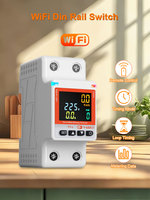 Disjoncteur intelligent Tuya avec mesure, mini 2P 63A, Wi-Fi, protection contre les fuites à la terre, compteur d'énergie, minuterie, pour maison connectée