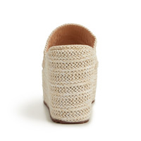 Dernier modèle de sandales à talons hauts en paille pour l'été pantoufles compensées espadrilles en corde de chanvre pour femmes