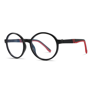 Monturas de gafas para niños Tr90, montura completa redonda, protección contra la luz azul para mujeres 85004 - Product Image 5
