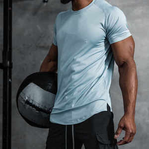 Personnalisé Nouveau Design Vos Propres Vêtements D'entraînement Polyester Spandex Gym Active Wear Muscle Fitted Tee Hommes Fitness t Shirt - Product Image 6