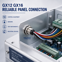 موصل طيران GX12 GX16، كابل بـ 2 إلى 10 دبابيس، مقاوم للماء، ذكر وأنثى، قابل للتركيب على اللوحة، قابس دائري، ضفيرة أسلاك كهربائية، OEM ODM