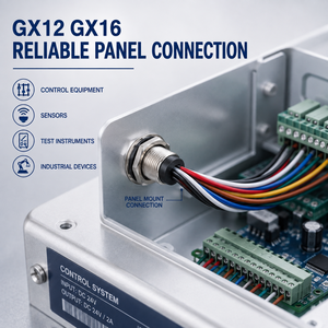 Câble Connecteur Aviation GX12 GX16 2 à 10 Broches Étanche Mâle Femelle Montage sur Panneau Fiche Circulaire Faisceau de Câbles Électriques OEM ODM - Product Image 2