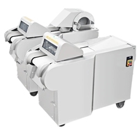 Commerciële elektrische groentesnijmachine, automatische groentesnijder, -schaaf en -blokjesmachine voor voedselverwerking