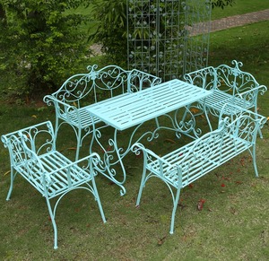 Tables et chaises d'extérieur de style européen, cour extérieure, jardin de loisirs, balcon intérieur, <span class=keywords><strong>table</strong></span> à thé, ensemble de canapés longs, chaises - Product Image 3