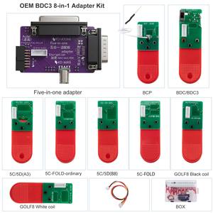 Kit Adaptador 8 en 1 BDC3 2026 para Programación y Codificación de Llaves Encriptadas 5C <span class=keywords><strong>5D</strong></span> para Keydiy KD-X4/ KD-MAX/ VVDI Key Tool Plus/ VVDI2 - Product Image 1