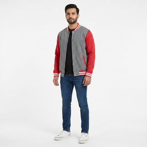 Blouson universitaire de baseball pour homme 2025 de haute qualité, broderie personnalisée, 100 % coton, logo frontal, vente en gros hiver - Product Image 1