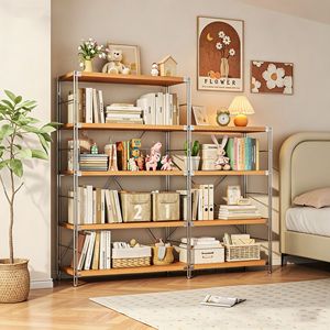 Étagère à livres multi-niveaux Luoyang Jianyi Furniture, 3 étages, réglable, style vintage, sur pied, pour chambre à coucher, rangement domestique - Product Image 1
