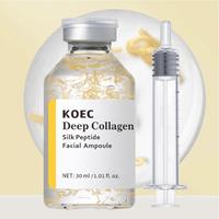 Ampoule intensive au collagène et aux peptides de soie KOEC, soin coréen anti-âge, raffermissant, hydratant et revitalisant pour la peau du visage.