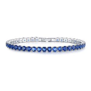 SOGRIA Fábrica OEM Cobre Tênis Pulseira 4mm AAA + <span class=keywords><strong>Cubic</strong></span> <span class=keywords><strong>Zirconia</strong></span> Banhado A Prata Prong Set Comprimento Ajustável Presente Da Jóia Personalizada - Product Image 6