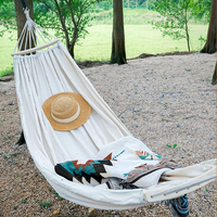 Hamac en toile de coton polyester durable, moderne, portable, lit suspendu pliable, mobilier d'extérieur, capacité maximale de 300 kg