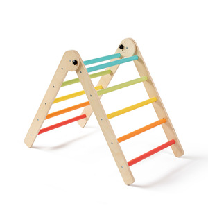 Triángulos Montessori de madera de altura ajustable, juguete de escalada de gimnasio interior plegable para niños pequeños, bebés, estructuras de juguetes al aire libre para niños - Product Image 6