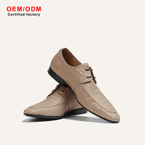OEM Custom Genuine Leather Cowhide Lace-up Men's Wedding <b>Shoes</b> <b>Soft</b> Upper Business Formal British Style Trendy Comfort Autumn - Product Image 1