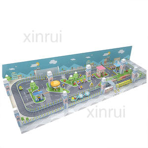 डेकेयर में टॉडलर्स के लिए एक शैक्षिक यातायात सुरक्षा खेल शहर, एक हाथ से सीखने के माध्यम से खेलने का अनुभव प्रदान करता है। - Product Image 5