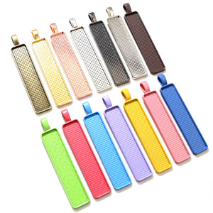 Plateaux pendentifs à lunette ronde de 25mm pour la fabrication de bijoux à bricoler soi-même Bases de médaillon photo vierges - Product Image 1