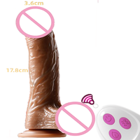Großhandel Fernbedienbare Heiz- und Vibrations-Elektro-Dildos, Weiche Wasserdichte Realistische Teleskop-Penisse, Vibratoren, Anale Sexspielzeuge