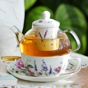 Juego de té para beber té individual de lavanda MSH, Mini tetera bonita, fácil de llevar el dinero - Product Image 1