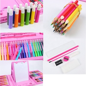 Venta caliente 208 piezas conjunto estacionario para niños estudiante pintura colorear dibujo manualidades Super Mega Set Art De 208pz Art Set - Product Image 4