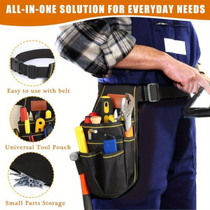 Electrician Tool Bag Multi Functional Portable Waist Bag With Adjustable Strap 5-9 Pockets Tool Messenger Bag Fanny Pack - Product Image 3
