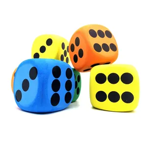 Custom promotional High elastic giant eva foam big dice foam cubes with colored dots for studying and playing