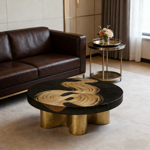 <span class=keywords><strong>Mesa</strong></span> <span class=keywords><strong>de</strong></span> Centro Redonda Italiana <span class=keywords><strong>de</strong></span> Diseño Moderno, Mueble <span class=keywords><strong>de</strong></span> Acero Inoxidable <span class=keywords><strong>de</strong></span> Lujo Ligero para Sala <span class=keywords><strong>de</strong></span> Estar - Product Image 5