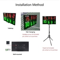 YIZHI Montre portable Contrôle Intérieur Extérieur Padel Court Entraînement Compteur de points de notation Numérique LED Tableau de bord de tennis portable