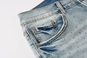 Proveedor Verificado de <span class=keywords><strong>Jeans</strong></span> <span class=keywords><strong>Cortos</strong></span> para <span class=keywords><strong>Hombre</strong></span>, <span class=keywords><strong>Jeans</strong></span> <span class=keywords><strong>Rotos</strong></span> Holgados de Lujo para <span class=keywords><strong>Hombre</strong></span>, Shorts de Mezclilla Personalizados - Product Image 6