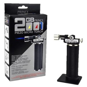 Prince GB2001 Handheld <b>Gas</b> Micro Torch Metal Round For Cigar Welding - Product Image 5