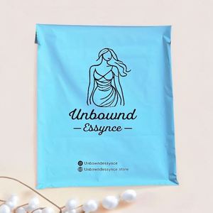 Eco Mailers Custom Logo Matte Blue Mailing Bag for Shipping Clothing <b>Clothes</b> Apparel Packaging <b>Printed</b> Plastic Poly Bags - Product Image 2
