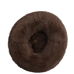 New Arriver Soft Luxus Plüsch rosa grau weiß Haustier Kissen Runde Katze Hunde bett - Product Image 4