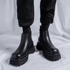 Scarpe <span class=keywords><strong>da</strong></span> <span class=keywords><strong>Uomo</strong></span> con Plateau Alto, Stivaletti Casual <span class=keywords><strong>Chelsea</strong></span> con Rialzo, Stivali Invernali <span class=keywords><strong>da</strong></span> <span class=keywords><strong>Uomo</strong></span>, Scarpe Eleganti - Product Image 6