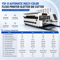 YSF-D Cortador Rotativo Flexográfico Automático de Papelão de 50mm para Máquina de Caixas de Papelão Ondulado de 3 a 5 Camadas