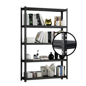Scaffalatura Angolare per Garage 90cm, Unità di Stoccaggio, Mensole <span class=keywords><strong>in</strong></span> <span class=keywords><strong>Metallo</strong></span> Resistente con Ripiani <span class=keywords><strong>in</strong></span> MDF Laminato - Product Image 1
