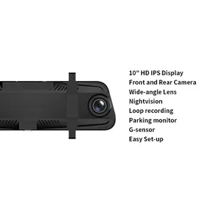 احدث اسلوب جهاز تسجيل فيديو رقمي للسيارات كاميرا 9.66 بوصة وشاشة كاملة HD 1920*1080P G-الاستشعار كاميرا أمامية للسيارات الطريق أداة الحماية الكهربائية صندوق أسود