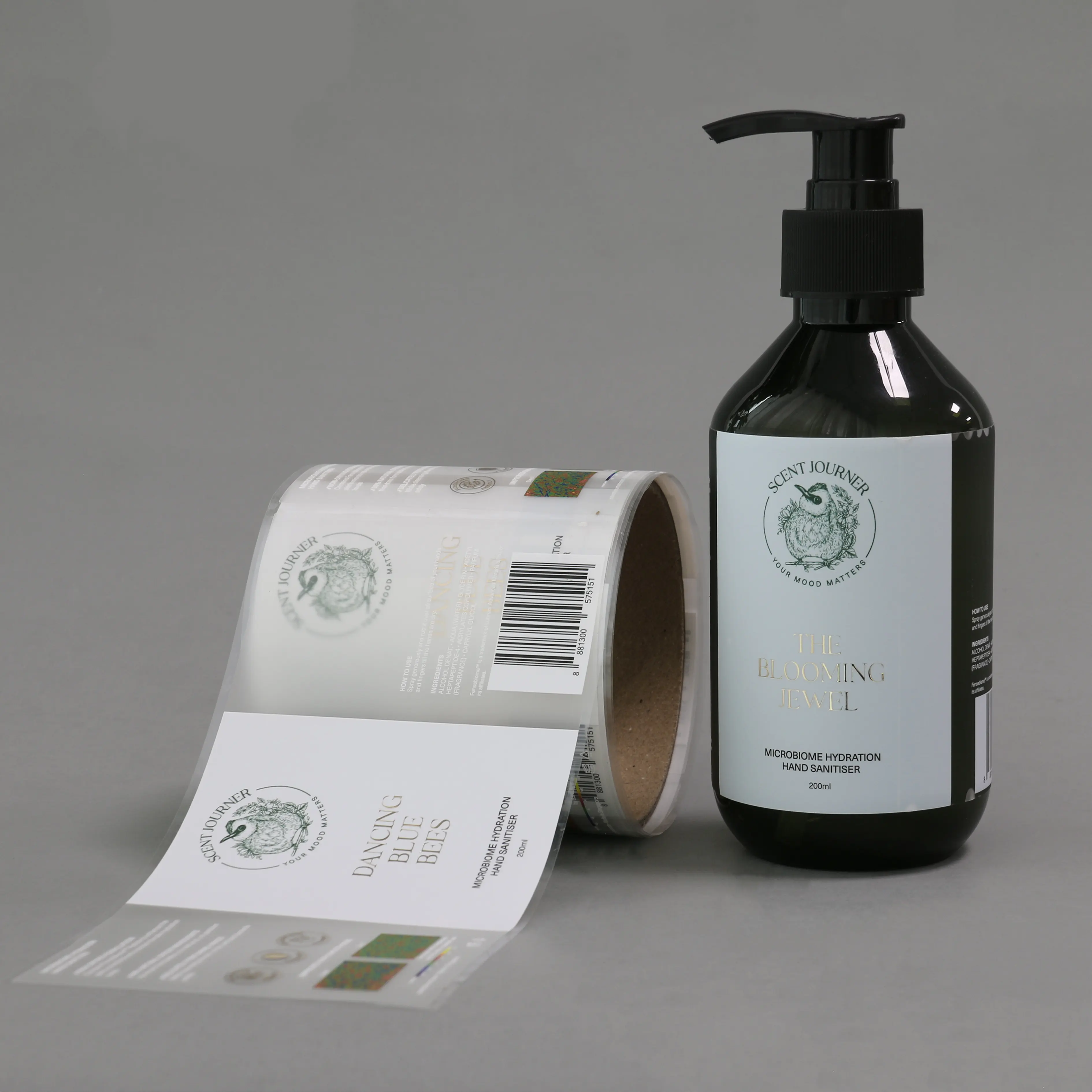 Benutzer definierte wasserdichte selbst klebende ätherische Öl flasche Etikett Logo bedruckte Rolle kosmetische Verpackung Aufkleber Rolle
