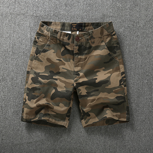 Vente chaude 100% coton été multi-poches pantalons courts décontracté 2 poches Cargo Shorts pour hommes - Product Image 3