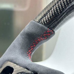 Volant de course en cuir véritable et fibre de carbone, design personnalisé de haute qualité pour Renault CLIO4 <span class=keywords><strong>RS</strong></span>, en stock, livraison rapide - Product Image 5