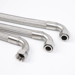 <span class=keywords><strong>Tuyau</strong></span> <span class=keywords><strong>flexible</strong></span> en acier inoxydable 304 tressé avec 90 °   <span class=keywords><strong>Raccord</strong></span> à filetage femelle pour l'industrie de la vapeur à haute température - Product Image 2