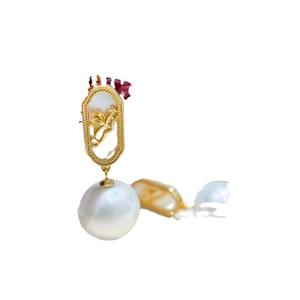 S925 <b>Silver</b> DIY <b>Pearl</b> Accessories Fashion <b>Silver</b> Jewelry <b>Earrings</b> with 9-13mm Round Beads 22218 Empty Tray - Product Image 5