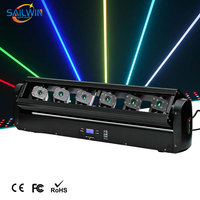 Lumière laser de bar disco à tête mobile RGB pleine couleur 6X500mW avec DMX512 pour événements, fêtes, scène, DJ