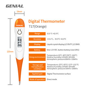 Ce được phê duyệt cơ thể bé Nhiệt kế kỹ thuật số Bút loại <span class=keywords><strong>LCD</strong></span> hiển thị điện nhựa cho lâm sàng Y tế sử dụng cho nách đo lường - Product Image 2