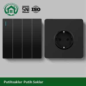 สวิตช์ผนังดีไซน์ทันสมัย Pano.V สีดำ คุณภาพสูง 1 ช่อง 1 ทาง แผง PC รองรับ Wi-Fi สำหรับบ้าน - Product Image 4