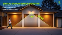 Lampes solaires de jardin étanches IP65 avec détecteur de mouvement pour la décoration extérieure de pelouse, patio, cour et allée