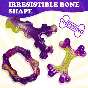 Giocattoli da masticare aggressivi per cani: 3 pacchetti di giocattoli per cani resistenti - Product Image 4