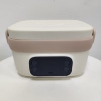 Boîte à lunch isotherme portable chauffante numérique personnalisée de 14000 mAh, alimentée par batterie USB/voiture, à commande tactile unique
