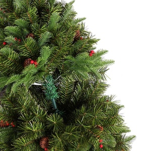 Nhà máy trực tiếp 6ft thông đỏ nón hỗn hợp Cây giáng sinh với mật độ tốt vân sam PE & PVC nhà máy vật liệu bán buôn Cây giáng sinh - Product Image 2